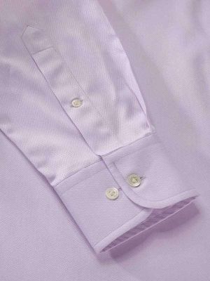 Tramonti Lilac Solid Full sleeve single cuff Classic Fit Classic Formal Cotton Shirt