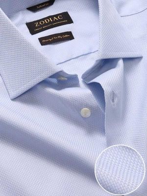 Cione Sky Solid Full sleeve double cuff Tailored Fit Classic Formal Cotton Shirt