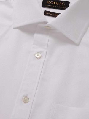 Sangiovanni White Solid Full sleeve double cuff Classic Fit Classic Formal Cotton Shirt