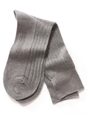 Moderna Melange Rib Light Grey Socks