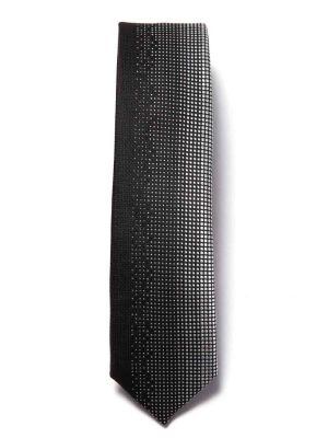 ZT-186 Structure Solid Black Polyester Tie