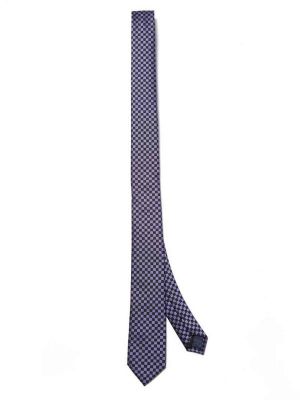 ZT-197 Structure Solid Purple Polyester Tie