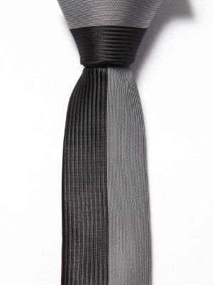 ZT-198 Structure Solid Black Polyester Tie