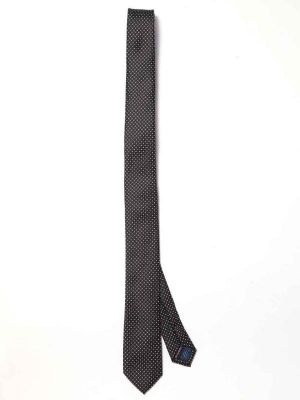 ZT-230 Structure Solid Black Polyester Tie