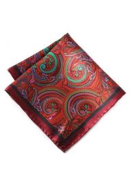 silk maroon and red pochette
