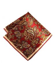 silk maroon and red pochette