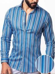 Antonio stripe blue shirts