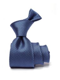 Torino All Over Medium Blue Silk Tie