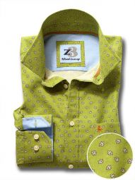Maple Printed Yellow Casual Cotton Shirt
