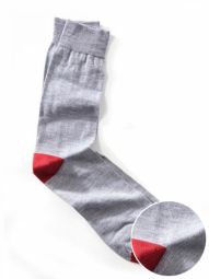 z3 solids grey red cotton socks