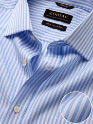 barbon stripe sky cotton shirts