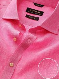 filafil solid pink linen shirts