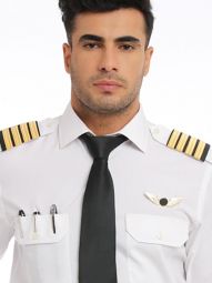 pilot pln white poly cotton shirts