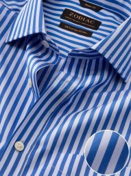 vivace stripe blue cotton shirts