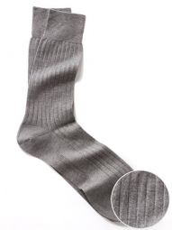 moderena melange rib grey cotton socks