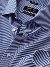 Buy Barboni Blue Cotton Single Cuff Classic Fit Formal Striped Shirt ...