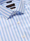 Buy Barboni Sky Cotton Single Cuff Tailored Fit Formal Striped Shirt ...