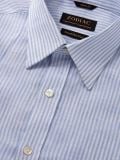 Buy Positano Sky Linen Classic Fit Formal Striped Shirt | Zodiac