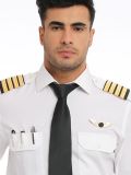 pilot pln white poly ctn shirts