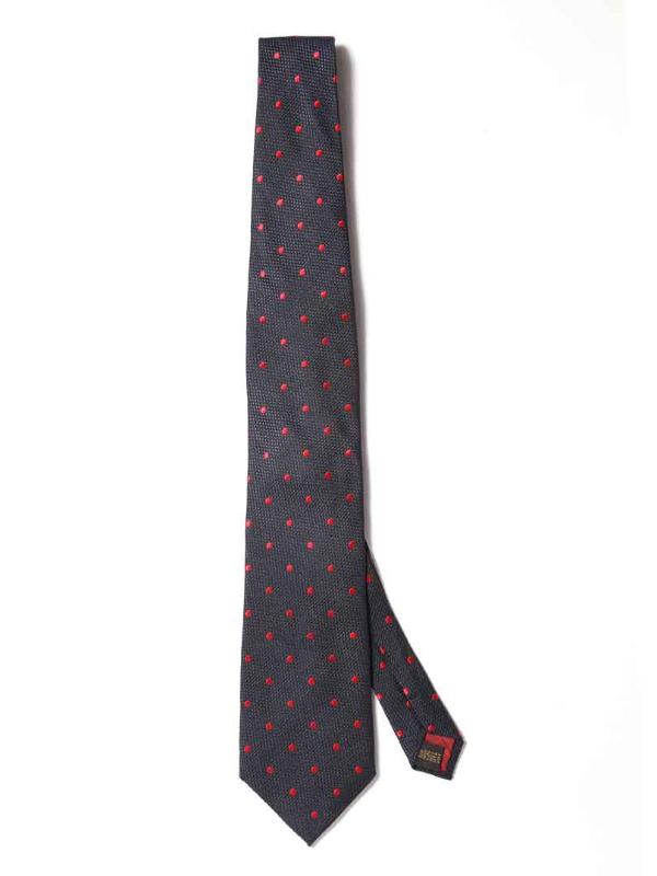 Florentine Minimal Navy Silk Tie