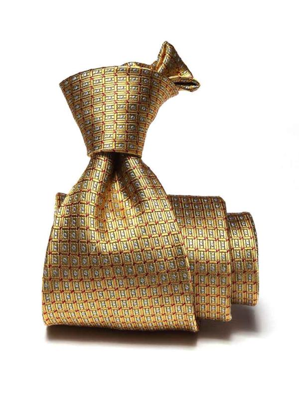 Florentine Minimal Dark Gold Silk Tie