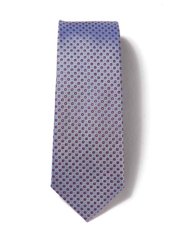 Florentine Slim Minimal Medium Blue Silk Tie