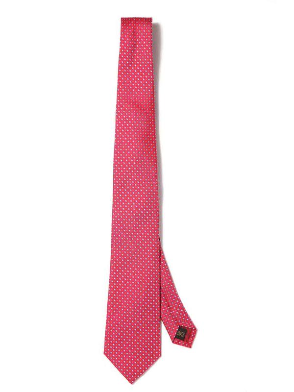 Florentine Slim Minimal Dark Red Silk Tie