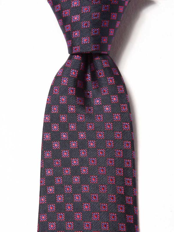 Florentine Minimal Navy Silk Tie