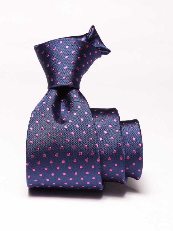 Florentine Slim Minimal Dark Blue Silk Tie