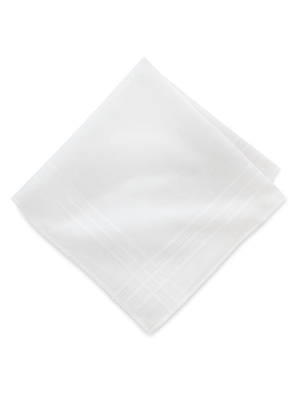 White Handkerchief With White Border