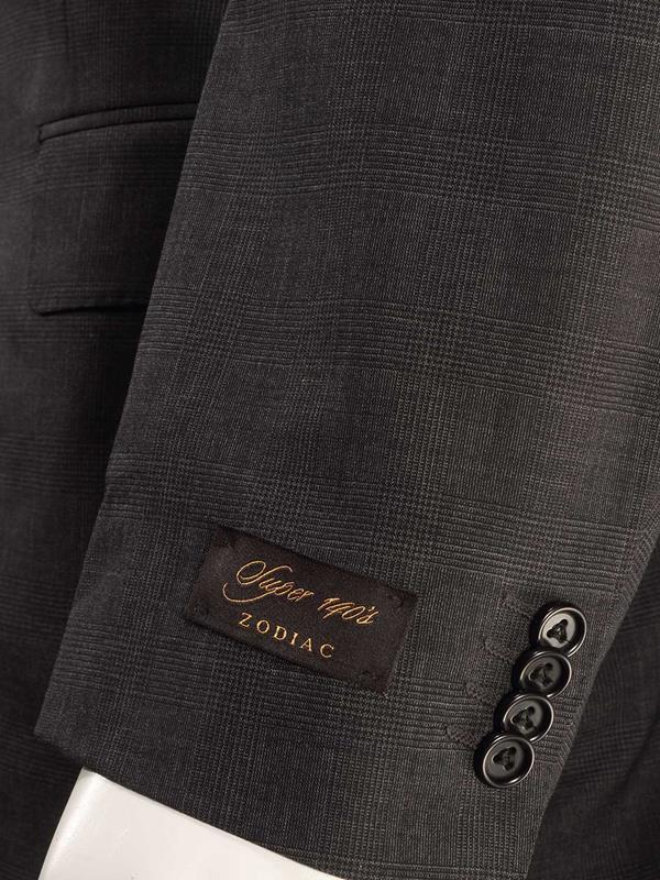 Biella Pure Checks Charcoal Classic Fit Wool Jacket