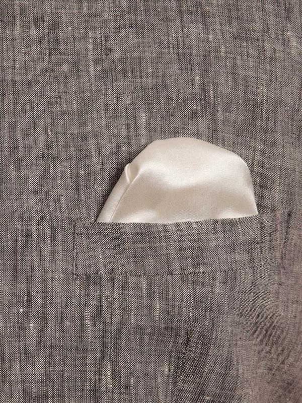 Positano Solid Light Grey Tailored Fit Linen Jodhpuri
