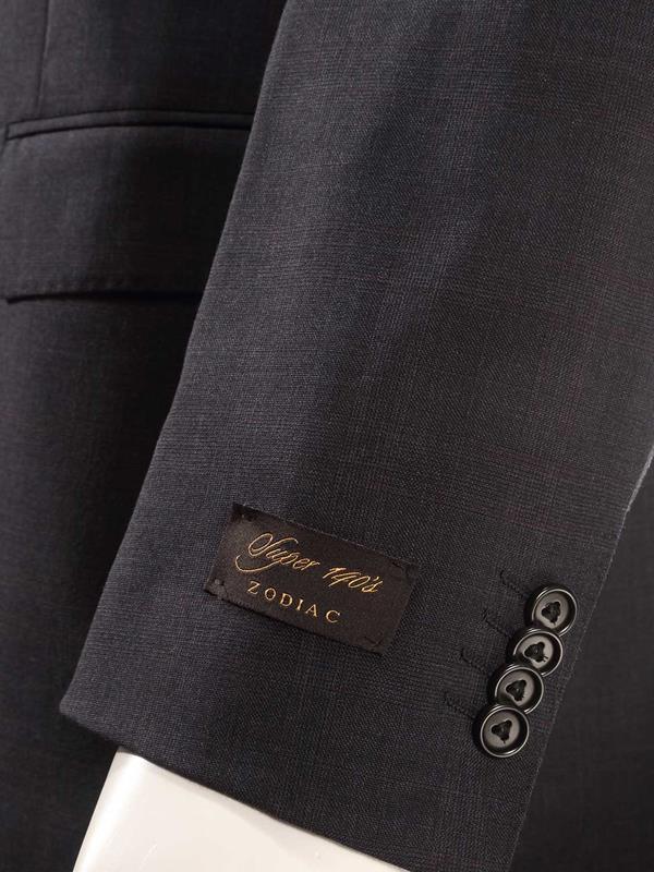 Biella Pure Checks Navy Classic Fit Wool Jacket