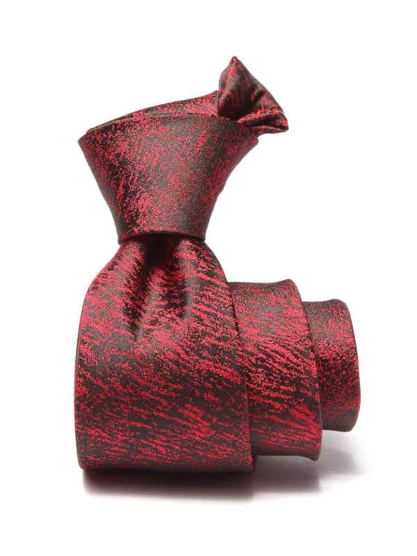 Kingcross Slim Solid Dark Red Polyester Tie