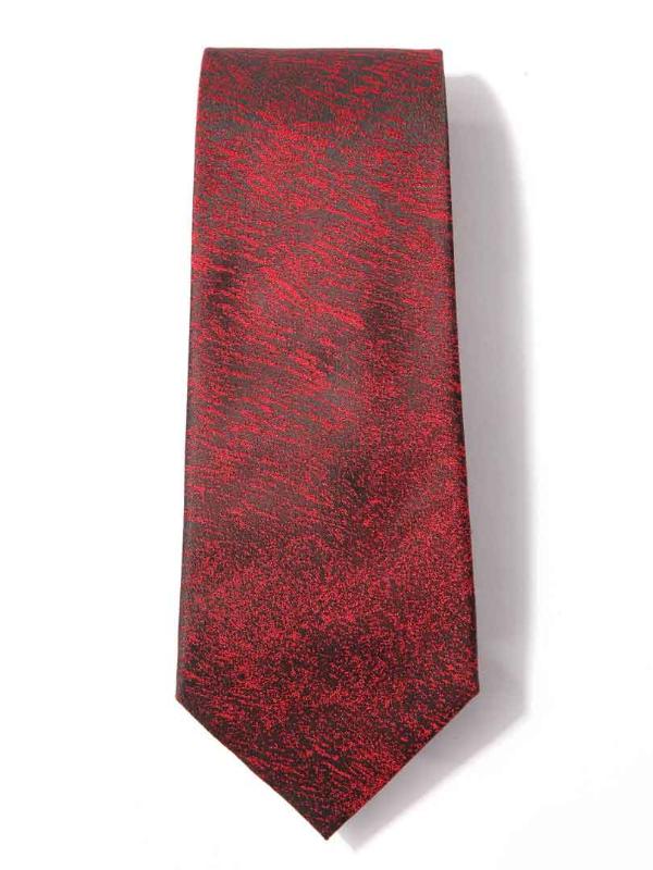 Kingcross Slim Solid Dark Red Polyester Tie