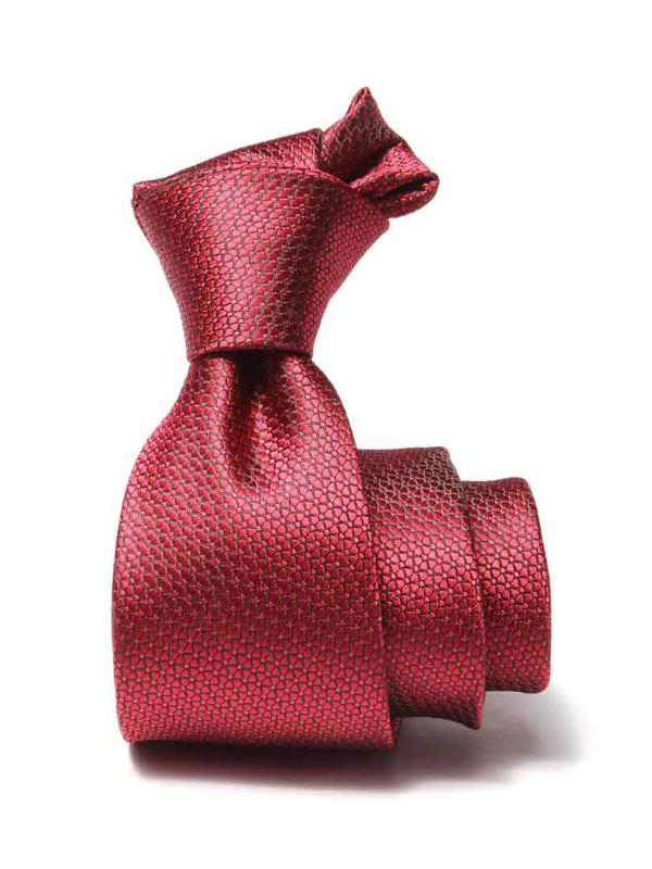 Kingcross Slim Solid Dark Maroon Polyester Tie