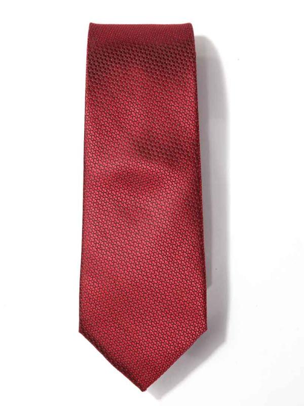 Kingcross Slim Solid Dark Maroon Polyester Tie
