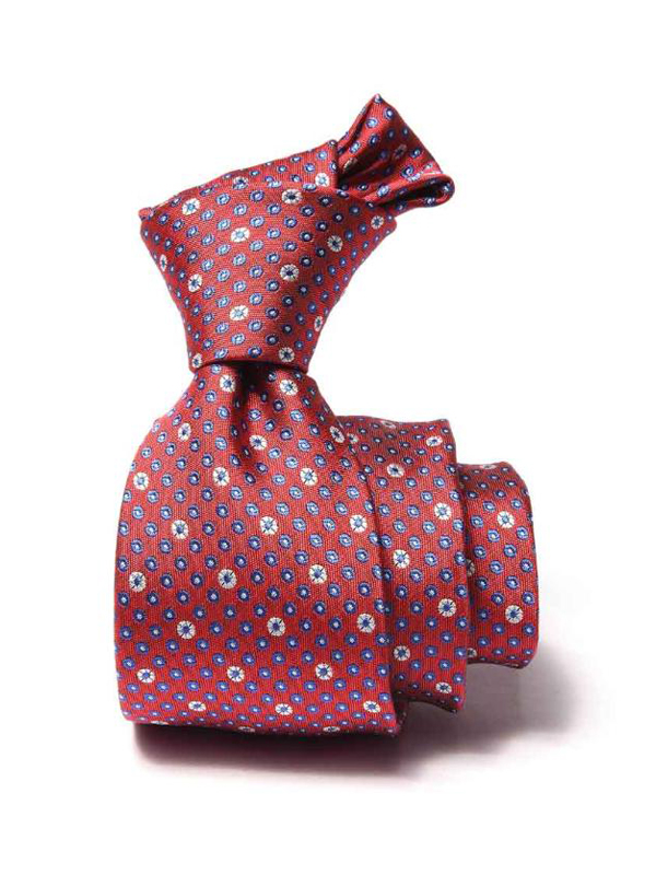 Kingcrest Slim Minimal Light Maroon Polyester Tie