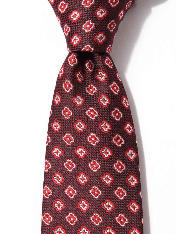Kingcrest Slim Minimal Medium Maroon Polyester Tie