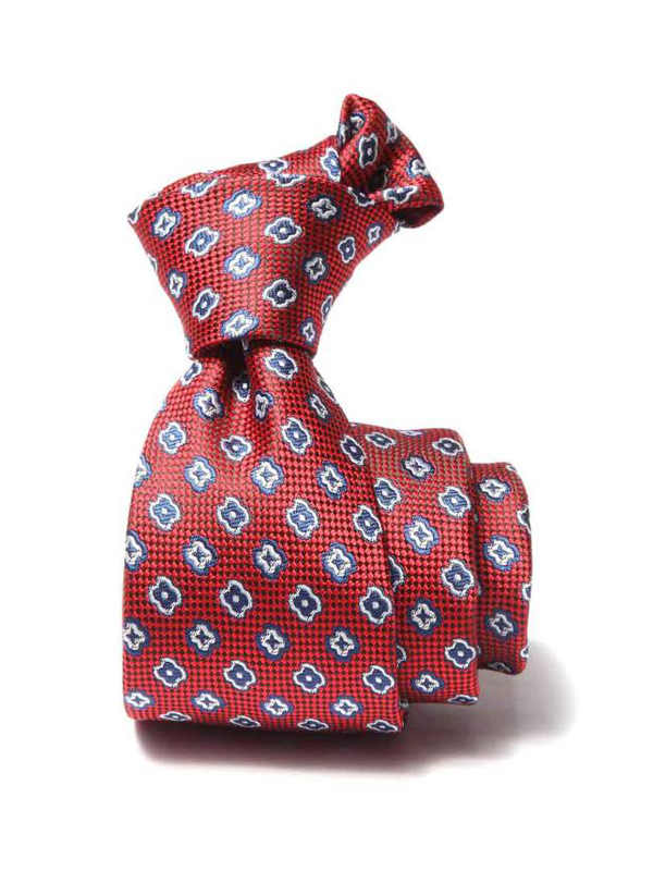 Kingcrest Slim Minimal Dark Red Polyester Tie