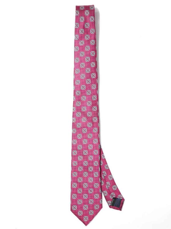 Kingcrest Slim Minimal Dark Pink Polyester Tie