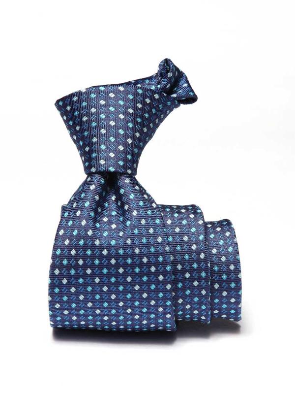 Kingcrest Slim Minimal Dark Blue Polyester Tie