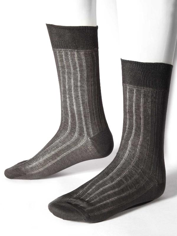 Rib Dark Grey  Cotton Socks