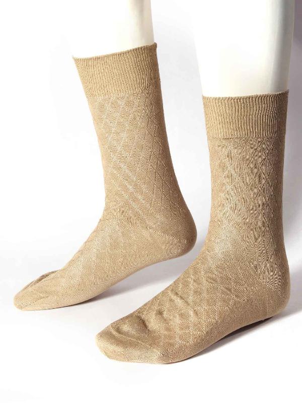 Structure Beige  Cotton Socks