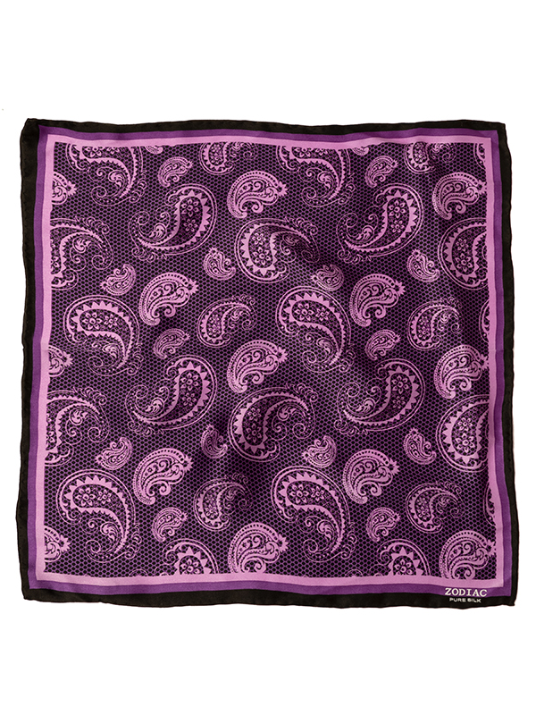 Silk Paisley Purple Pochette