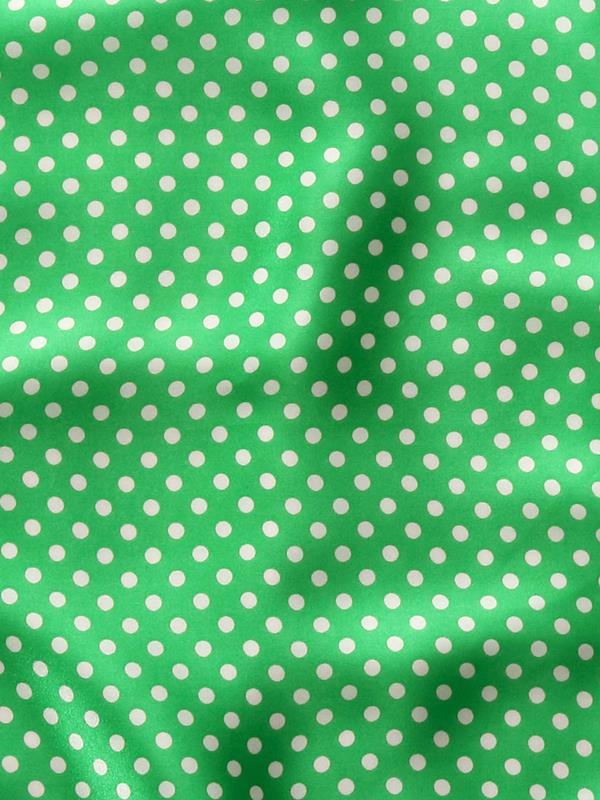 Green Printed Polka Dot Pochette