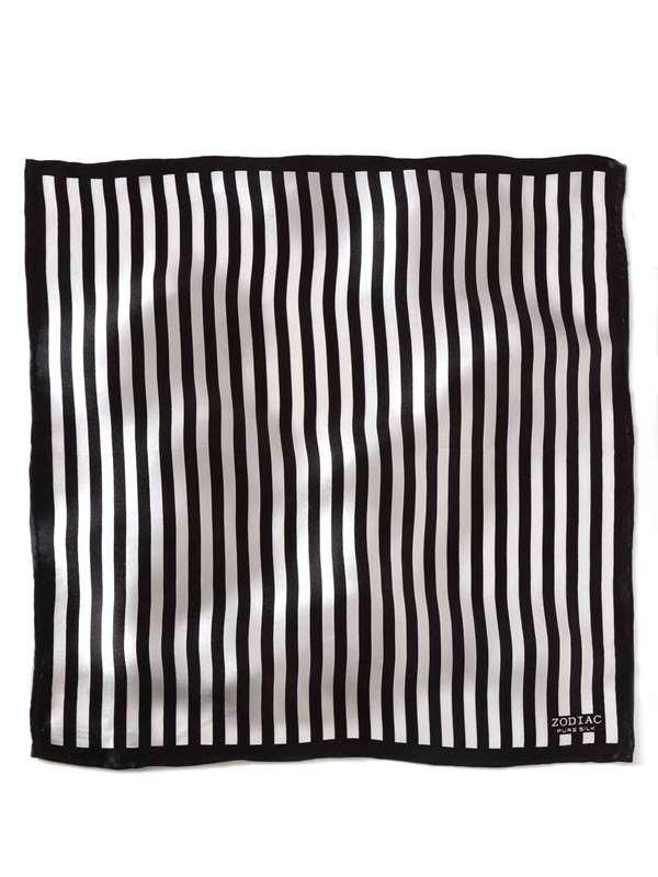 Silk Stripes Black and White Pochette