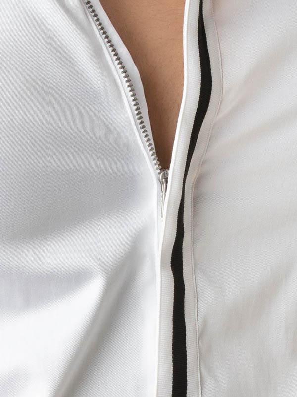 Aegon White Solid Full sleeve single cuff Slim Fit  Cotton Shirt
