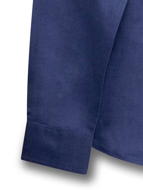 Armin Cobalt Solid Full Sleeve Single Cuff Slim Fit Blended Shirt
