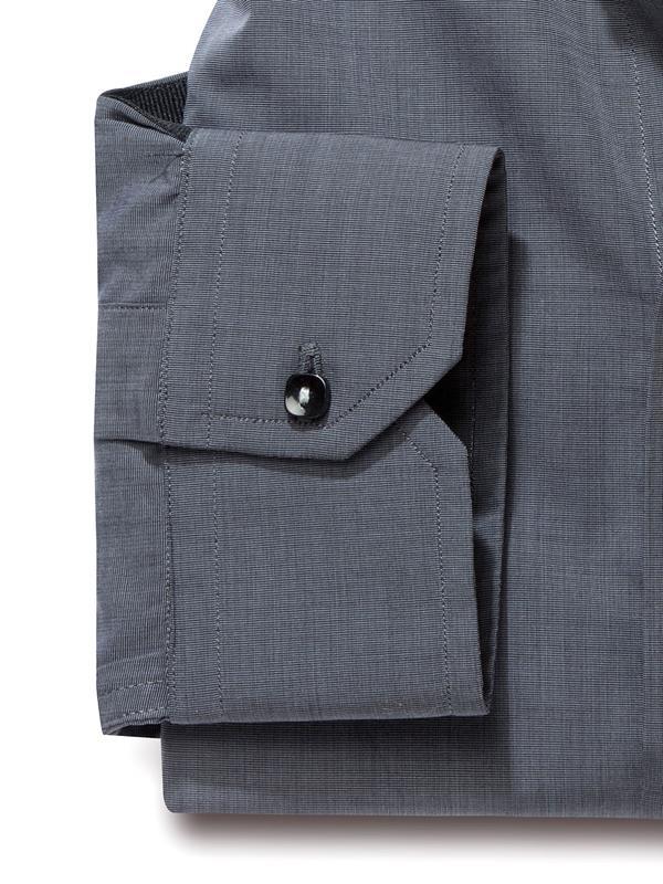 Flavio Dark Grey Solid Full sleeve single cuff Slim Fit  Blended Shirt